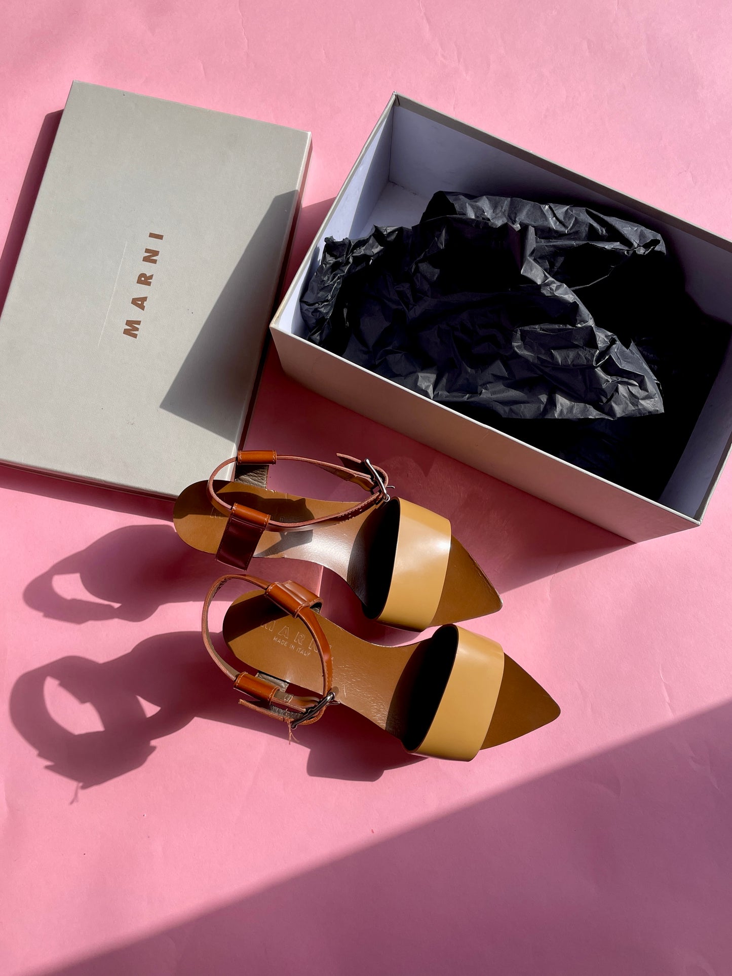 Marni Mirror Wood Wedges