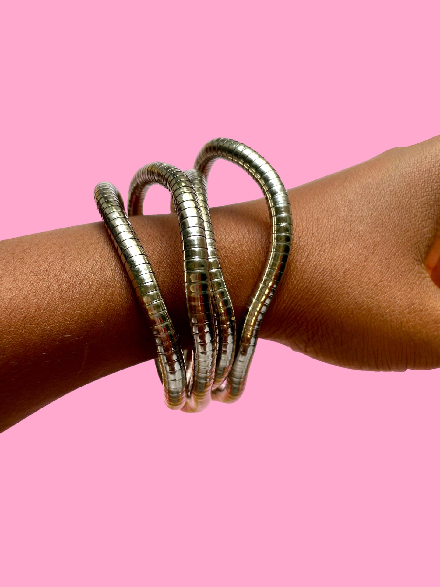 silver wrap bracelet
