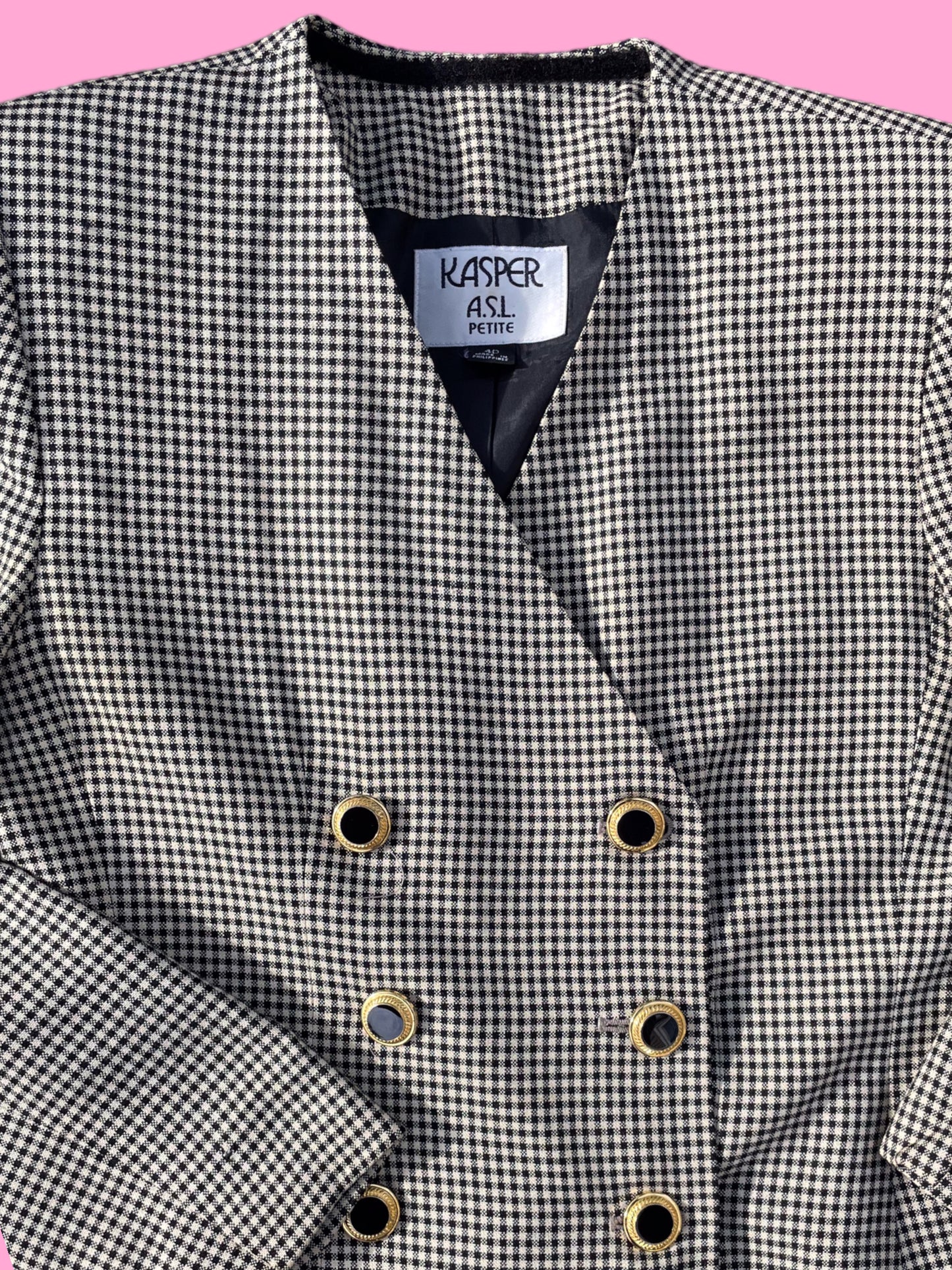 Vintage Gingham Blazer