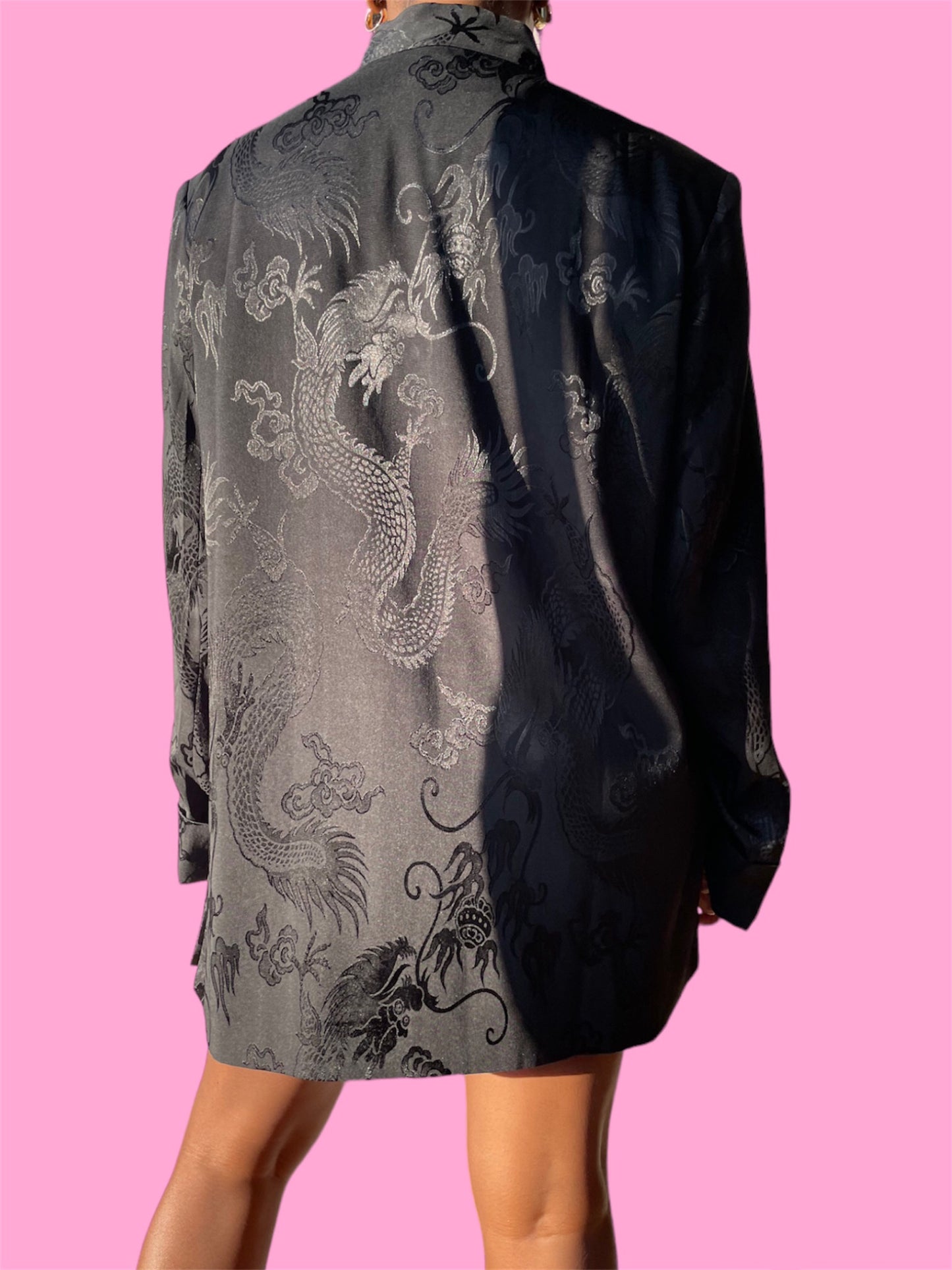 Dragon Print Kimono Shirt