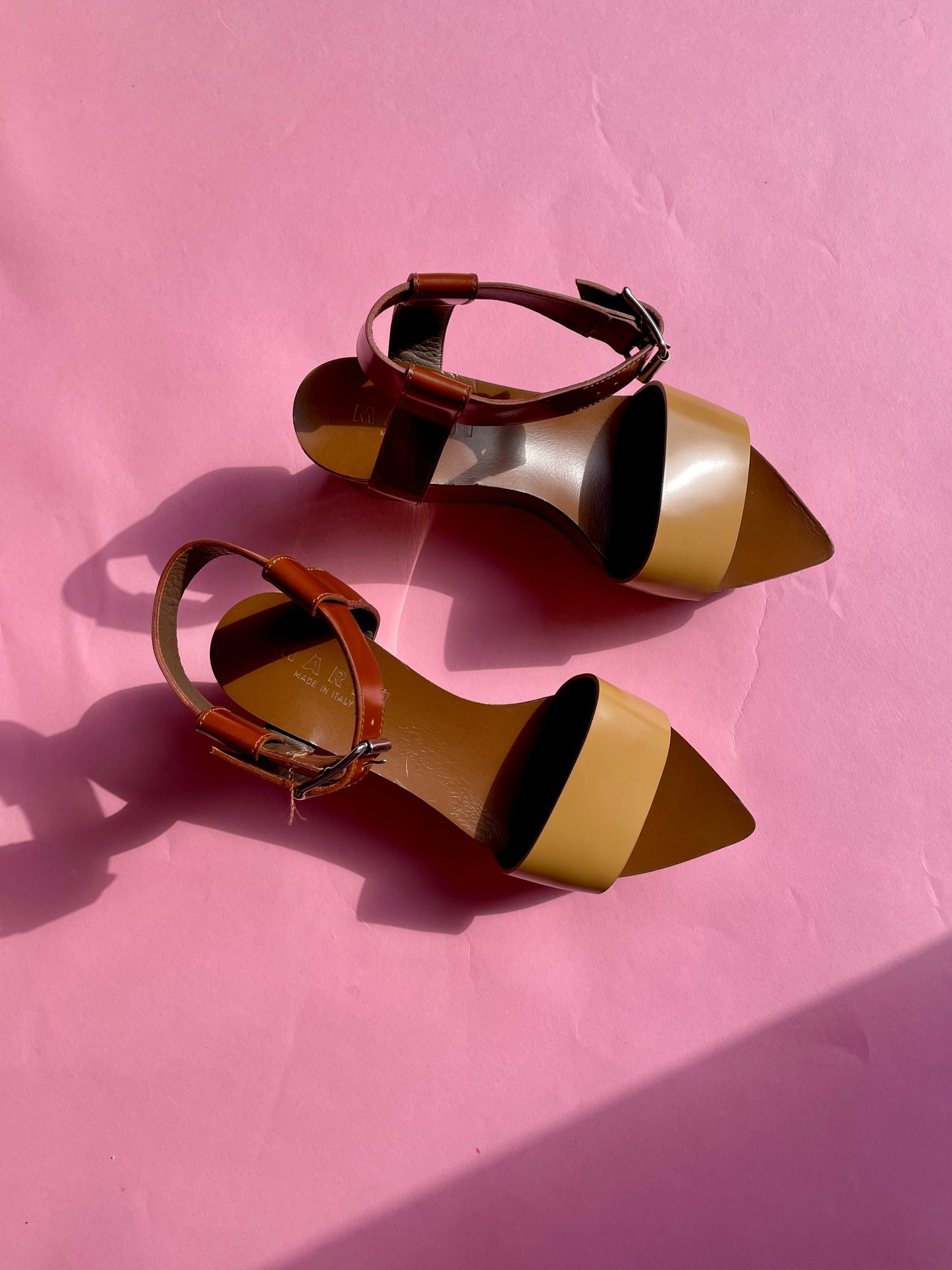 Marni Mirror Wood Wedges