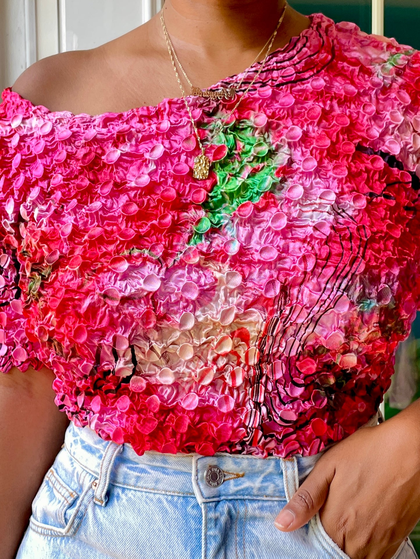 Vintage 90s Colorful Texture Top