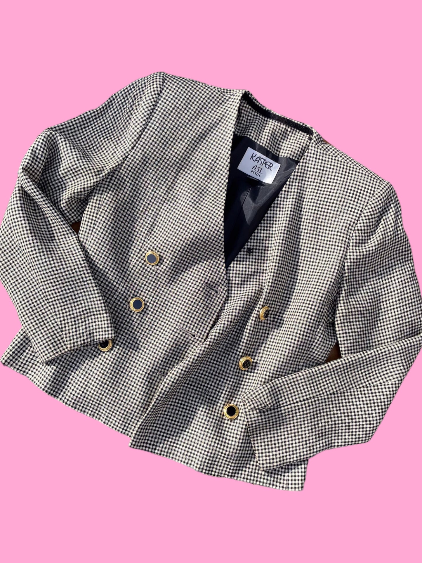 Vintage Gingham Blazer
