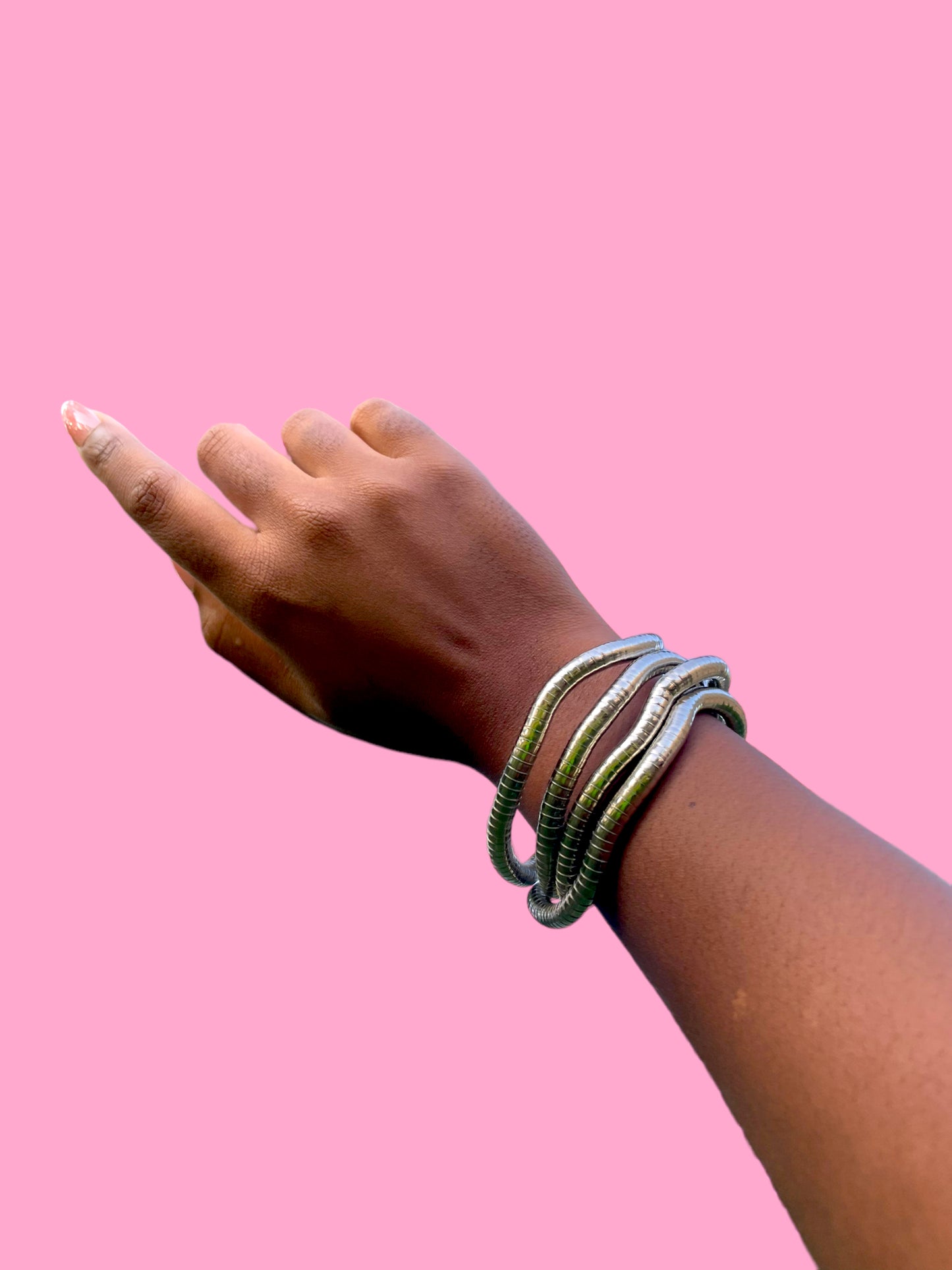 silver wrap bracelet