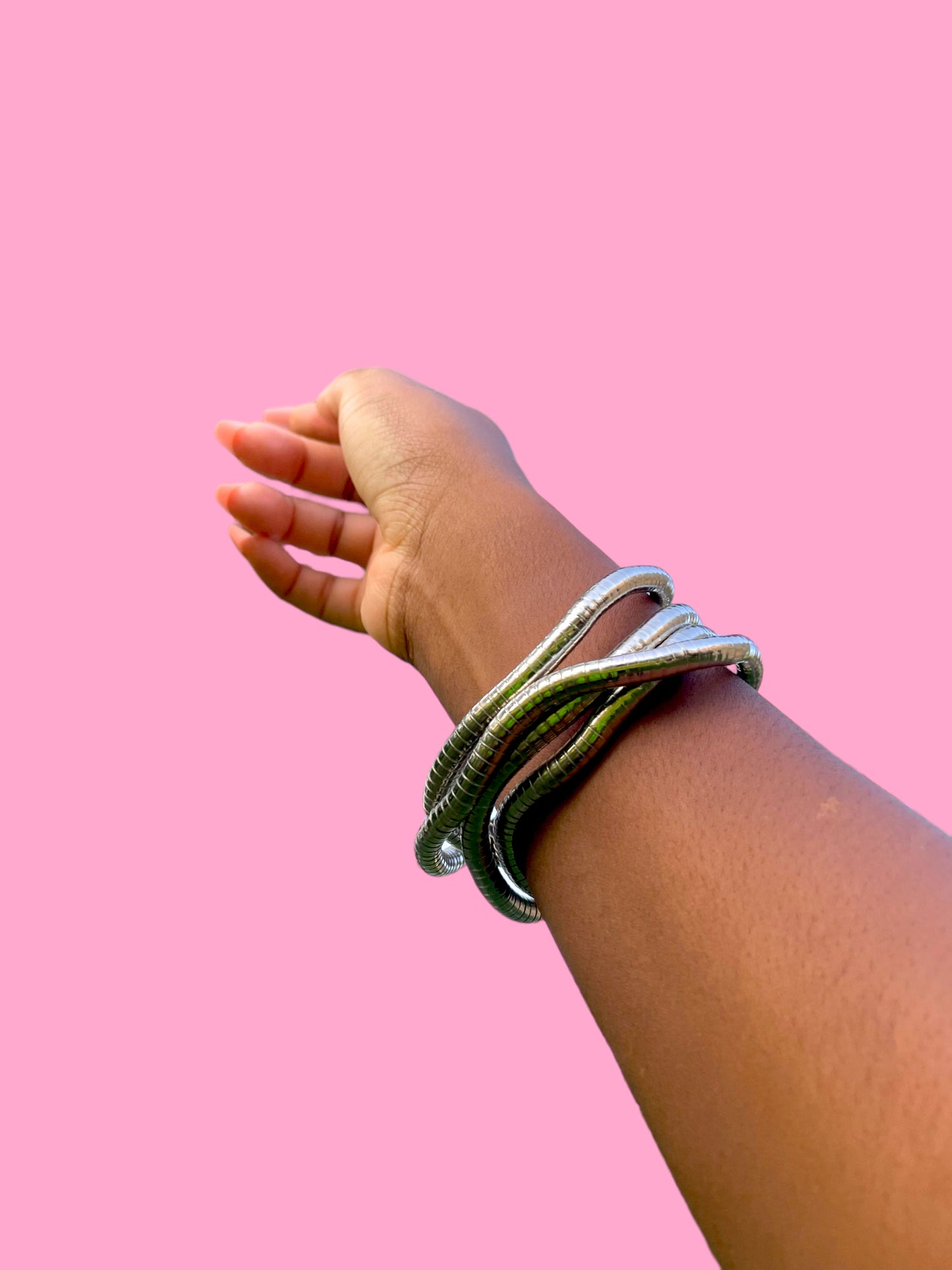 silver wrap bracelet