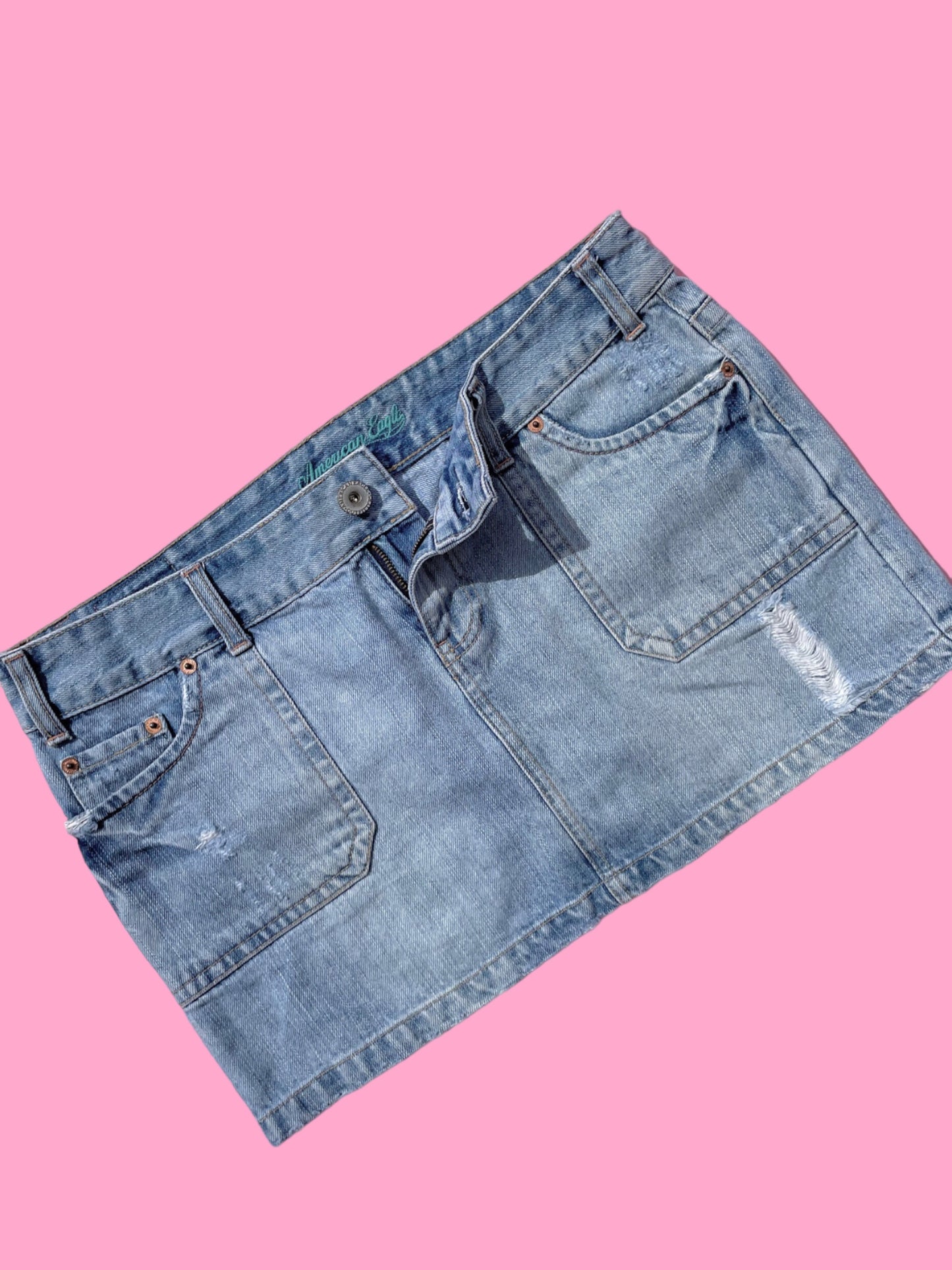 Denim Mini Y2K Skirt