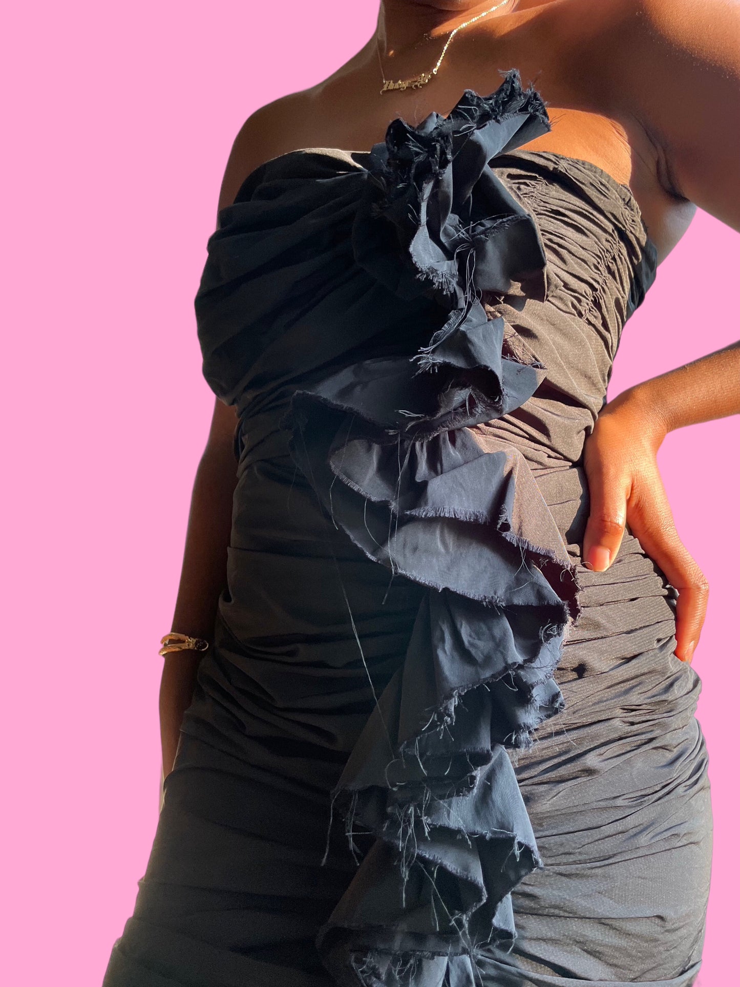 Strapless Ruffle Dress