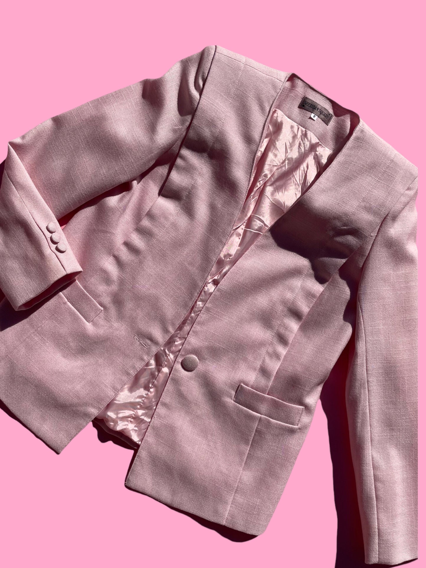 Reworked Vintage Pink Suit Set