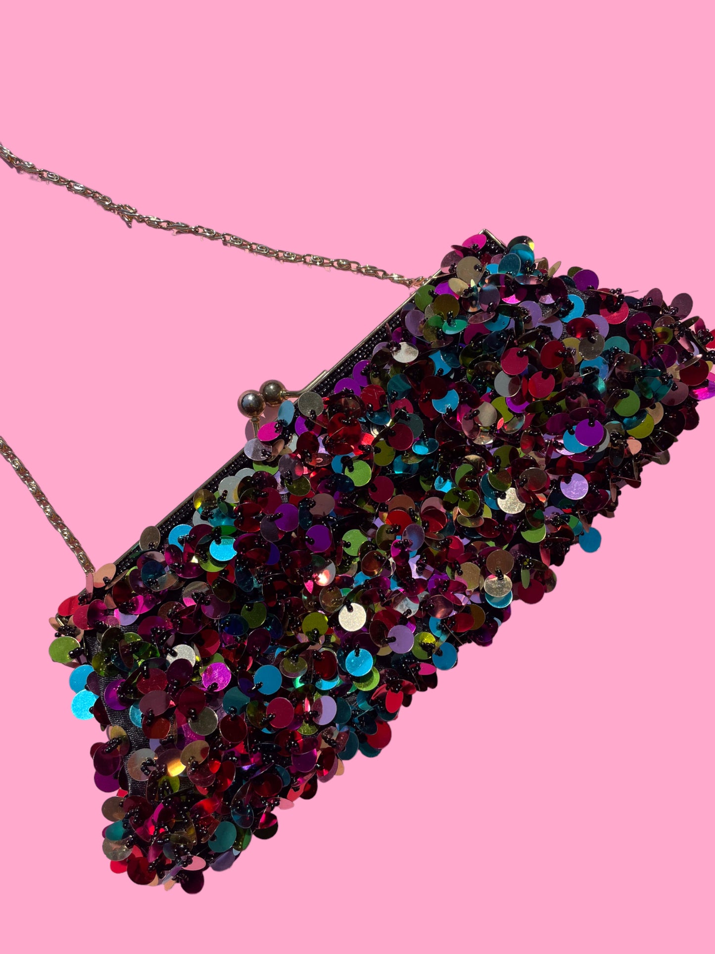 Multi Color Sequins Purse