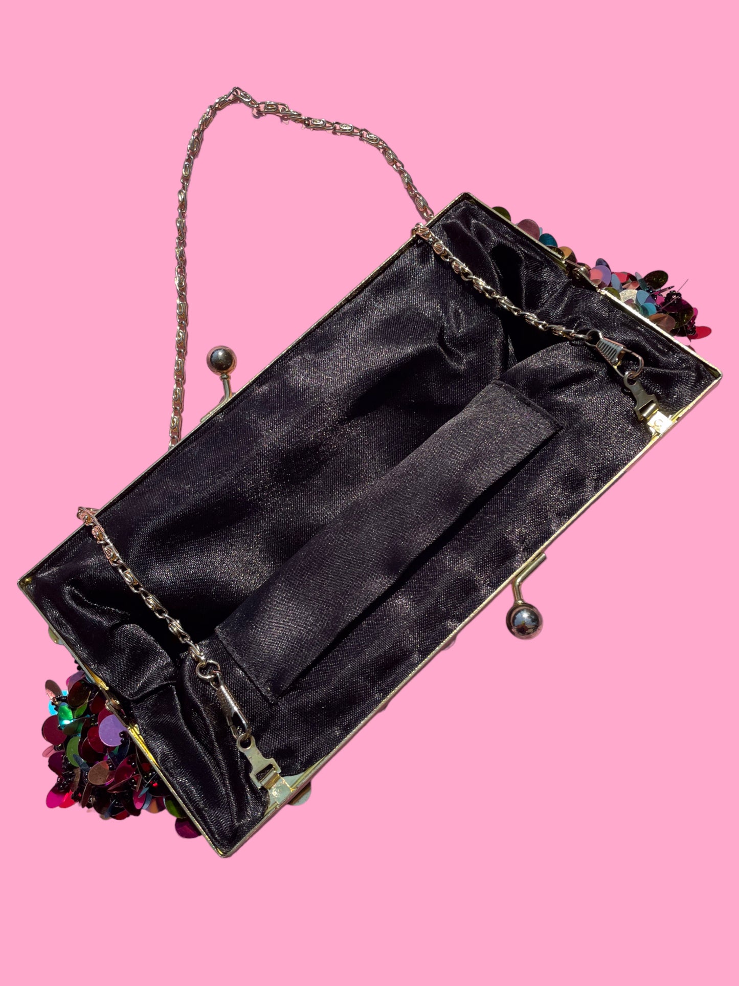Multi Color Sequins Purse