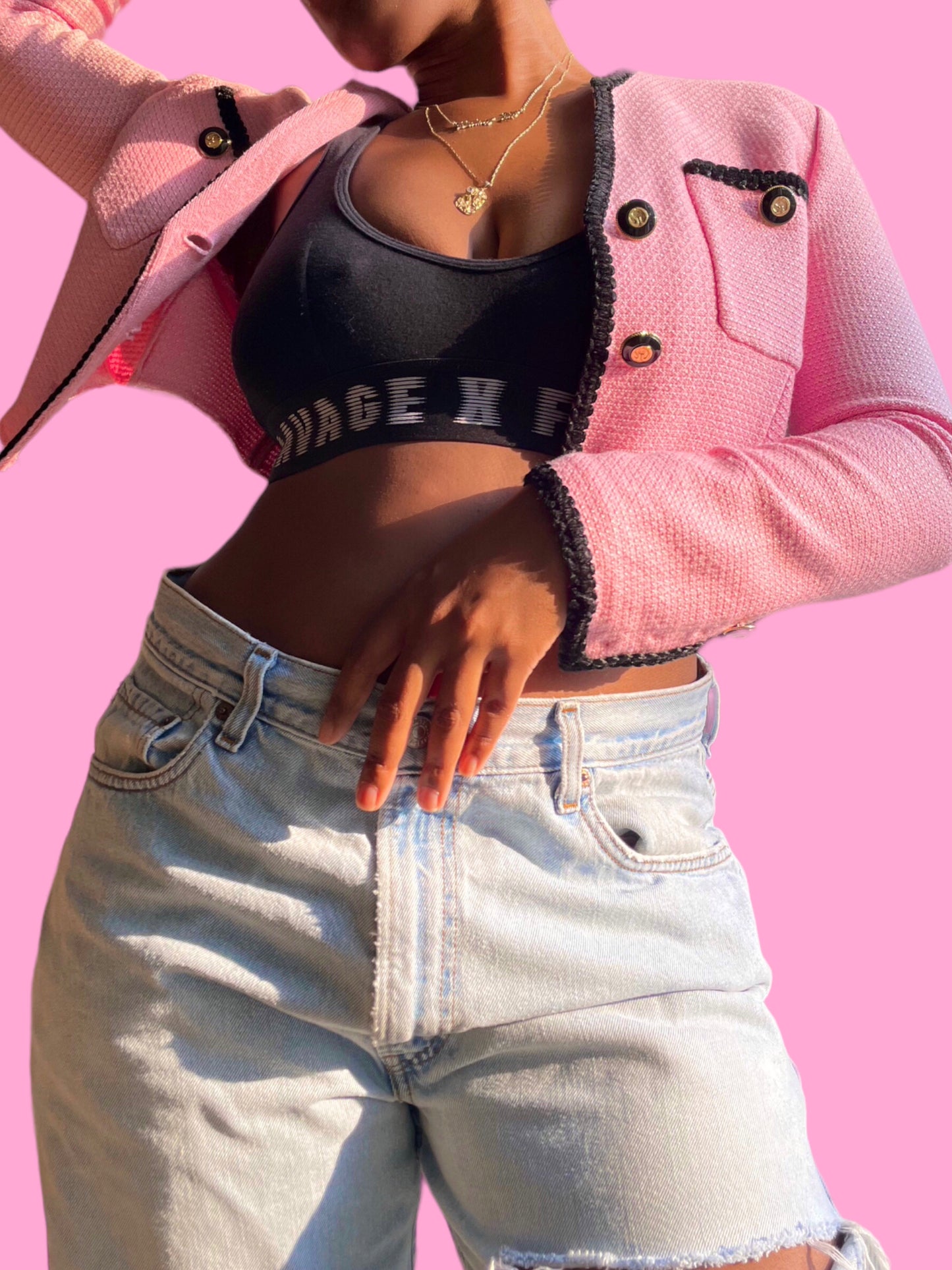 Cropped Pink Vintage Jacket