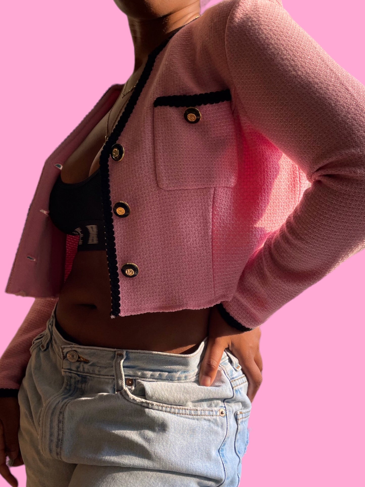Cropped Pink Vintage Jacket