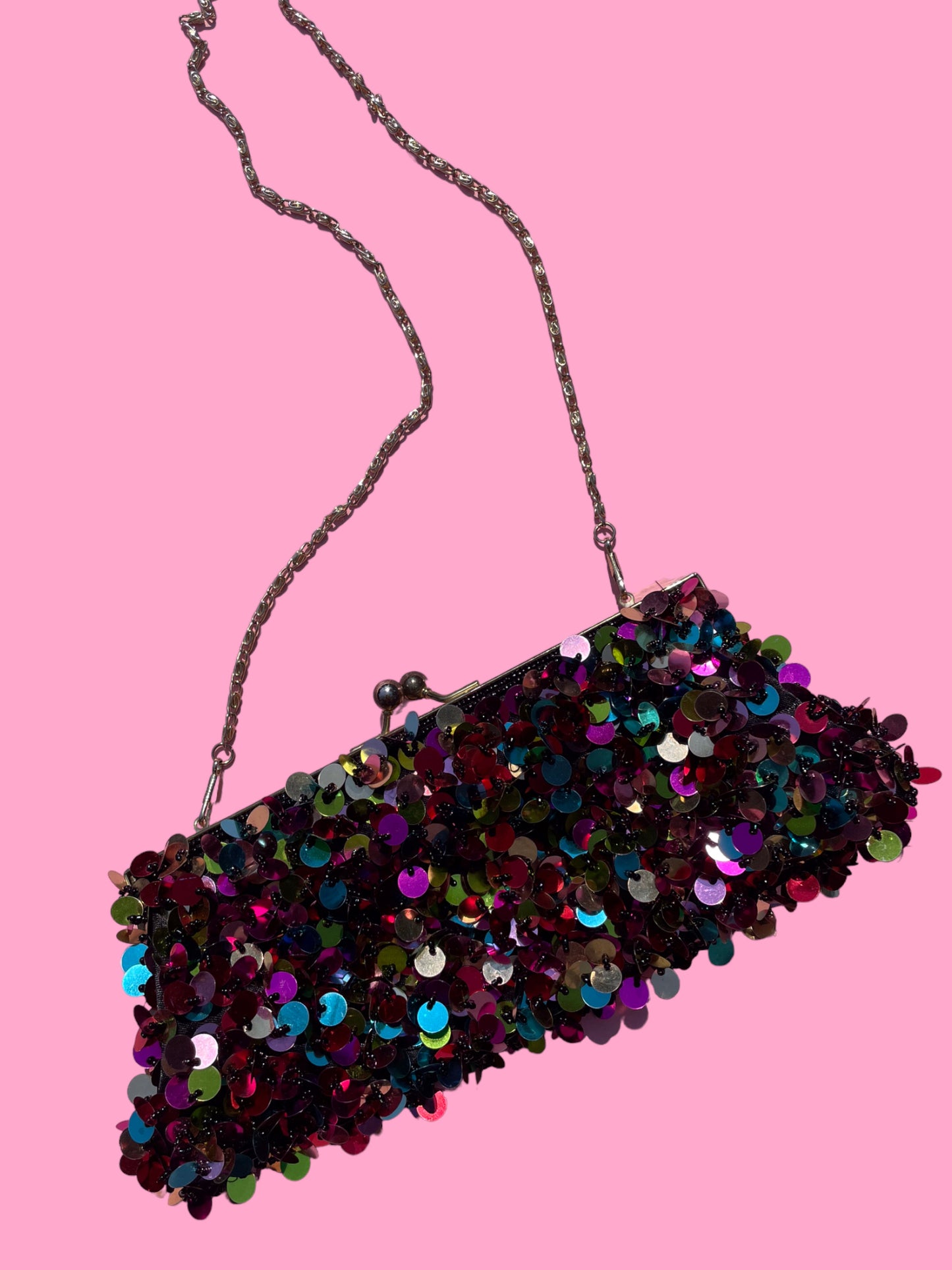 Multi Color Sequins Purse