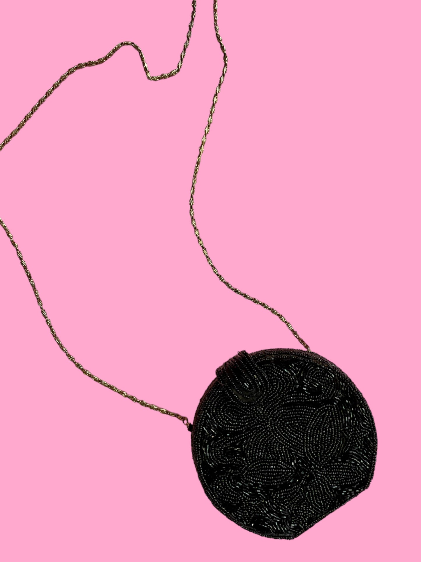 Vintage Beaded Circle Bag