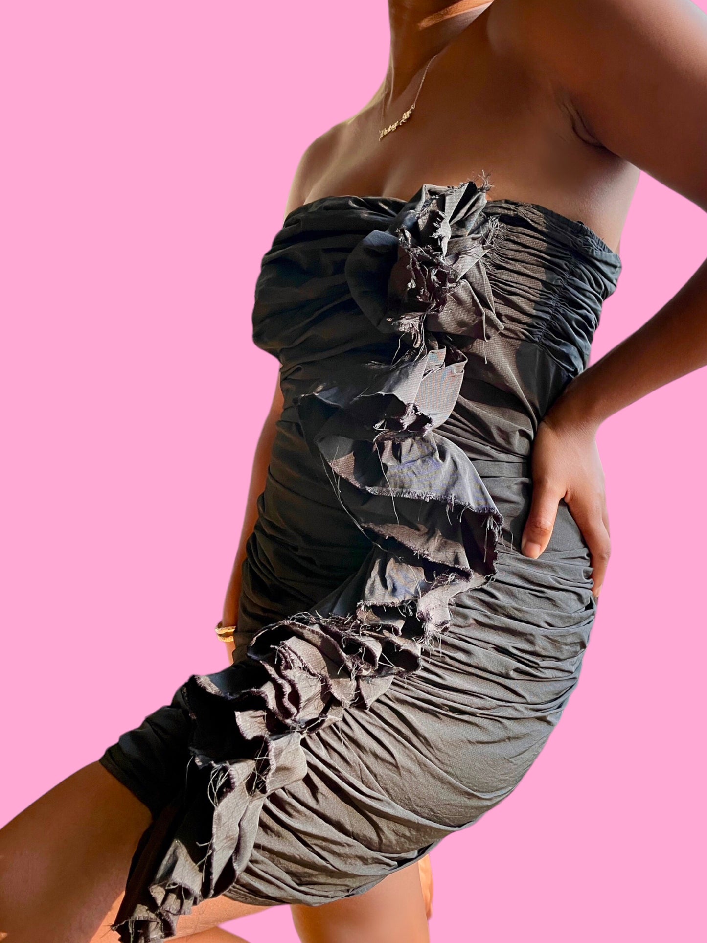 Strapless Ruffle Dress