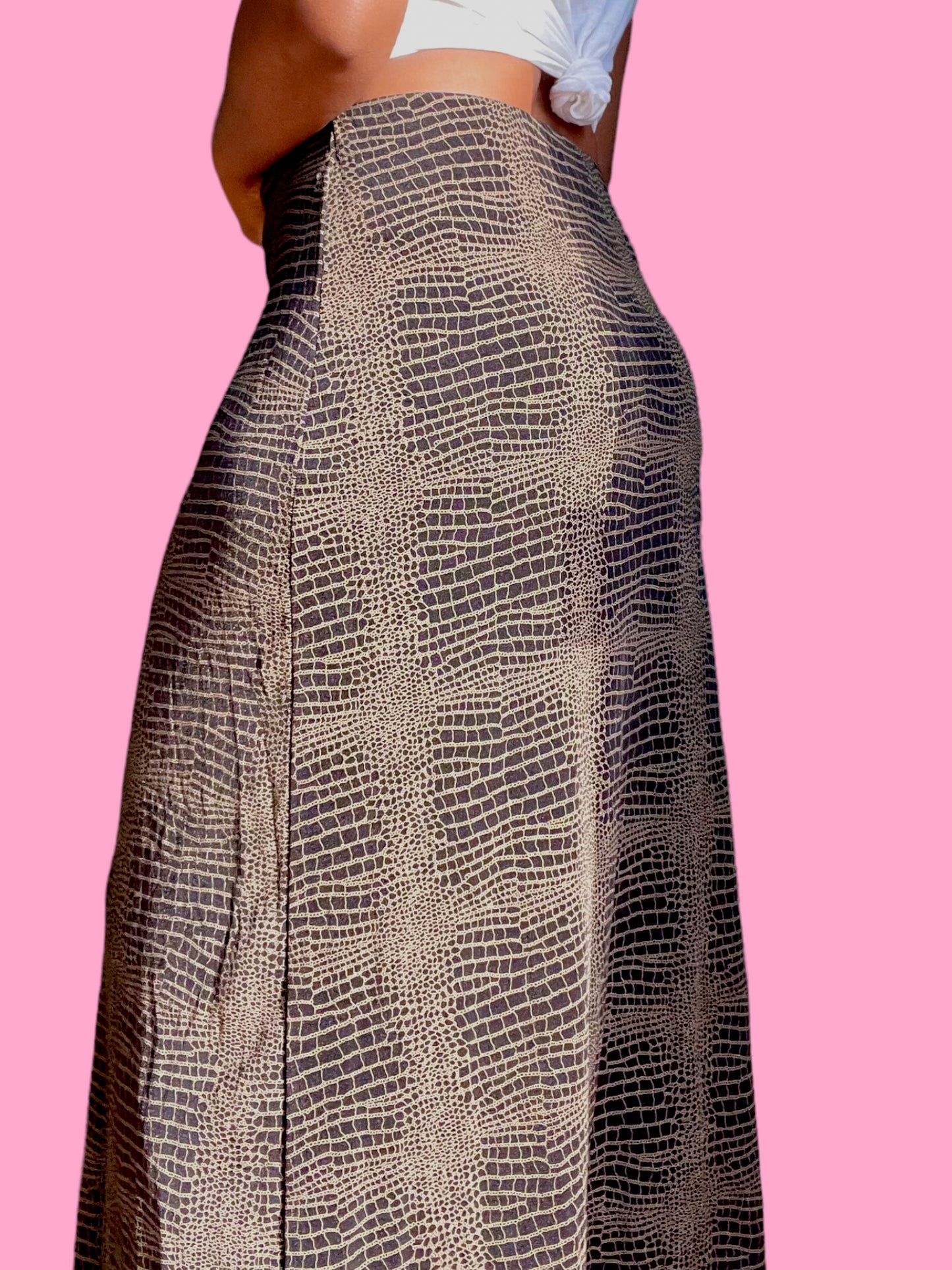 Animal Print Midi Skirt