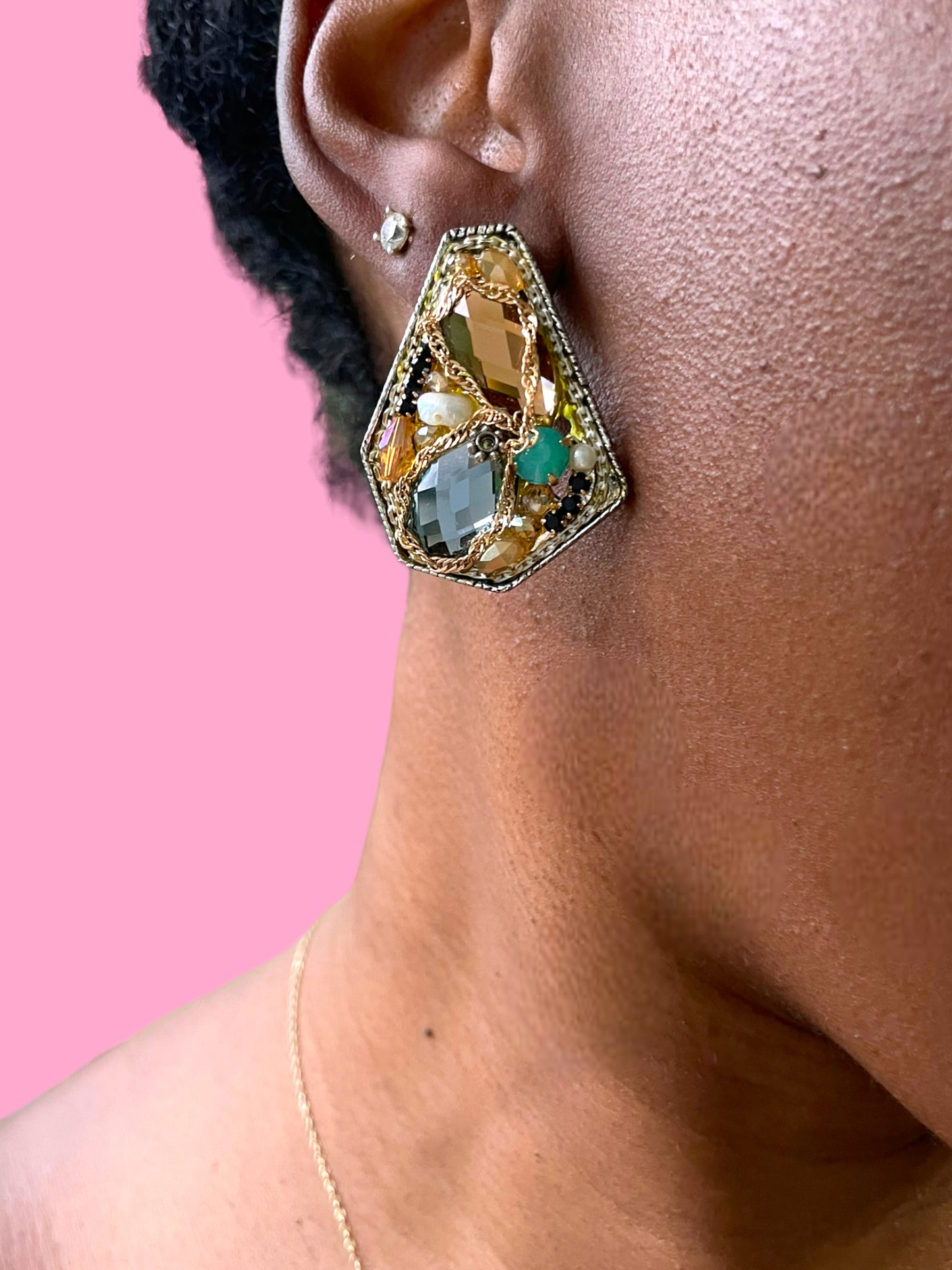 Unique Multi Gem Earrings
