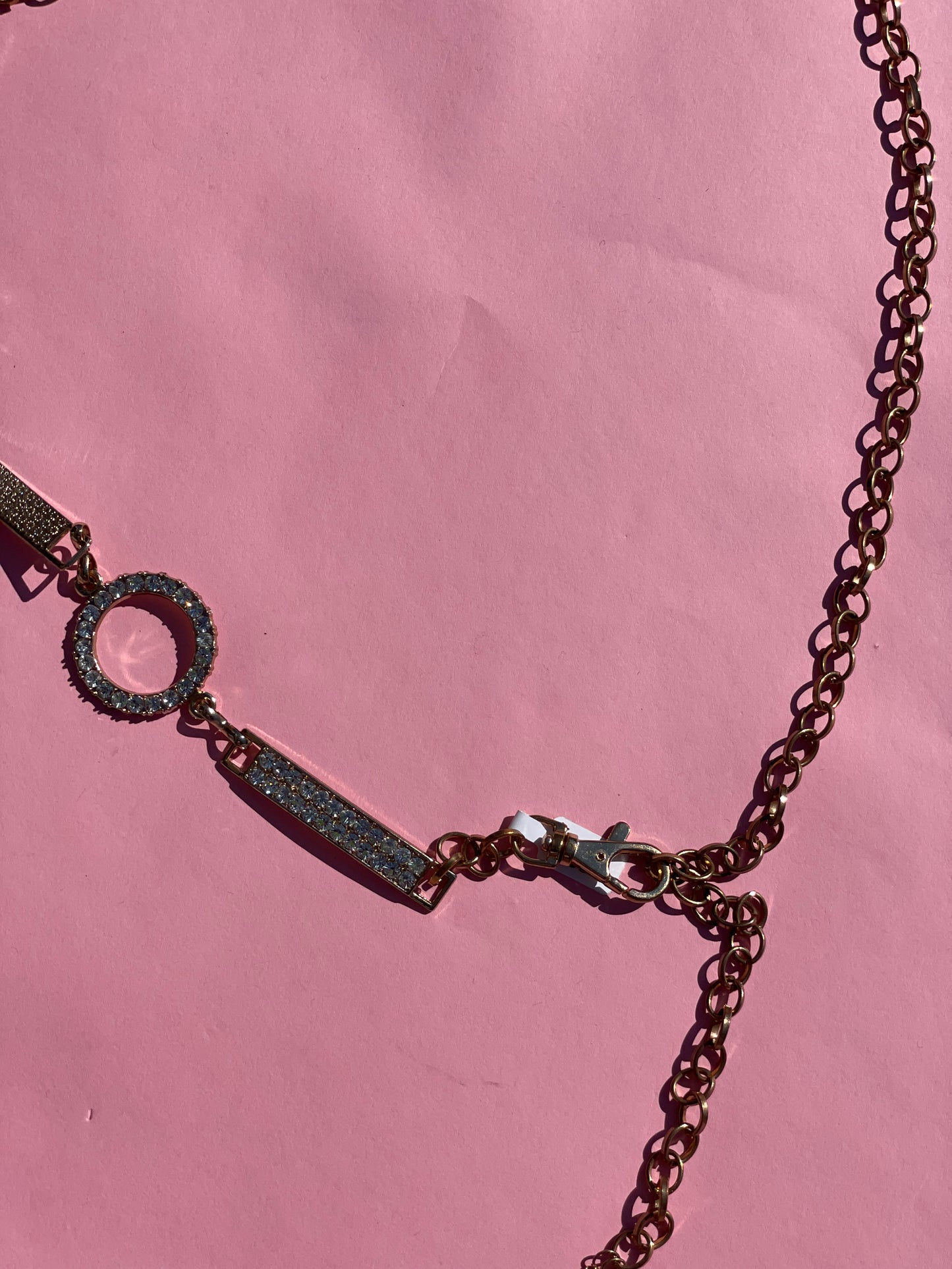 Gold Rhinestone Chain Belt