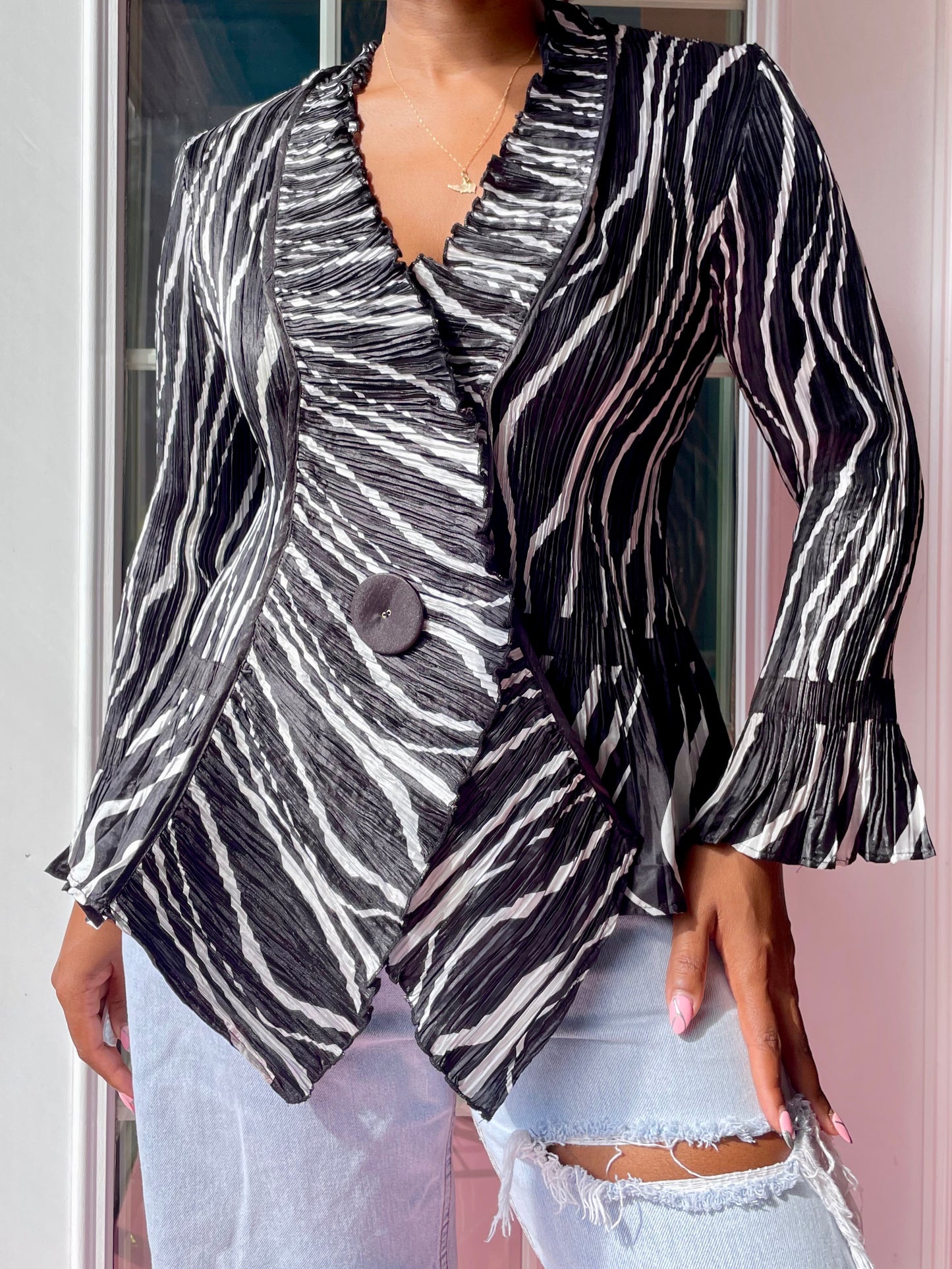 Vintage Zebra Print Top