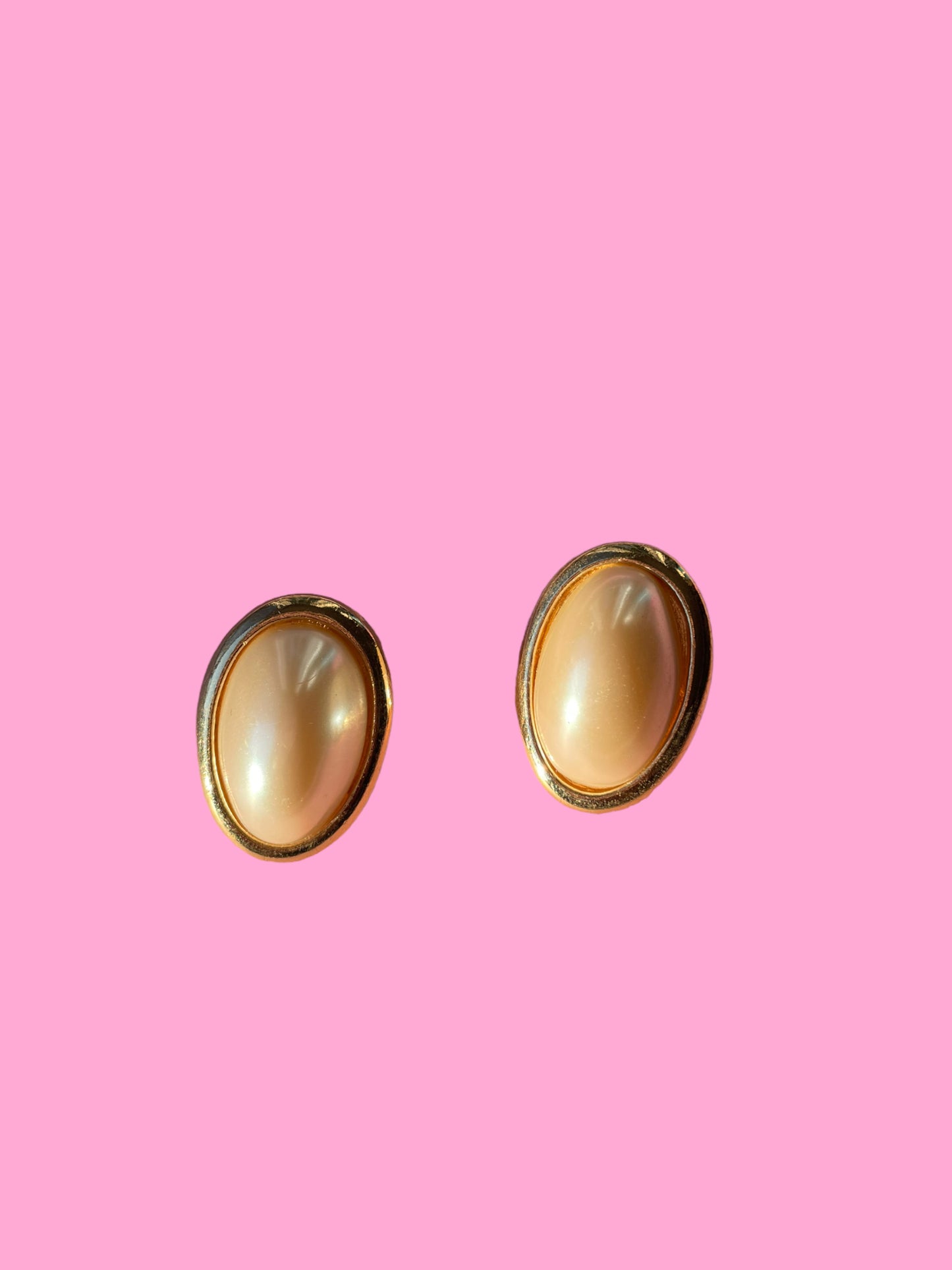 Vintage Gold Pearl Earrings