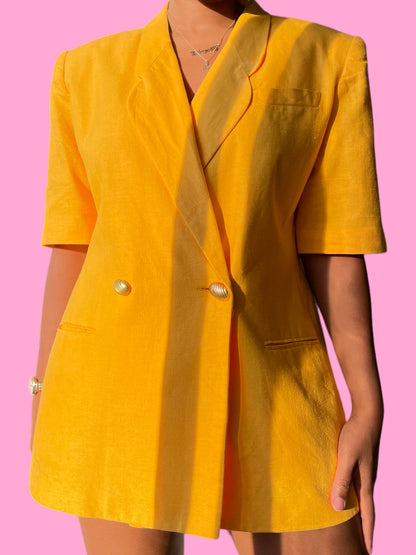 Short Sleeve Blazer Top