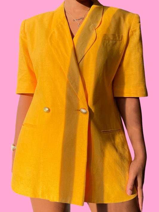 Short Sleeve Blazer Top