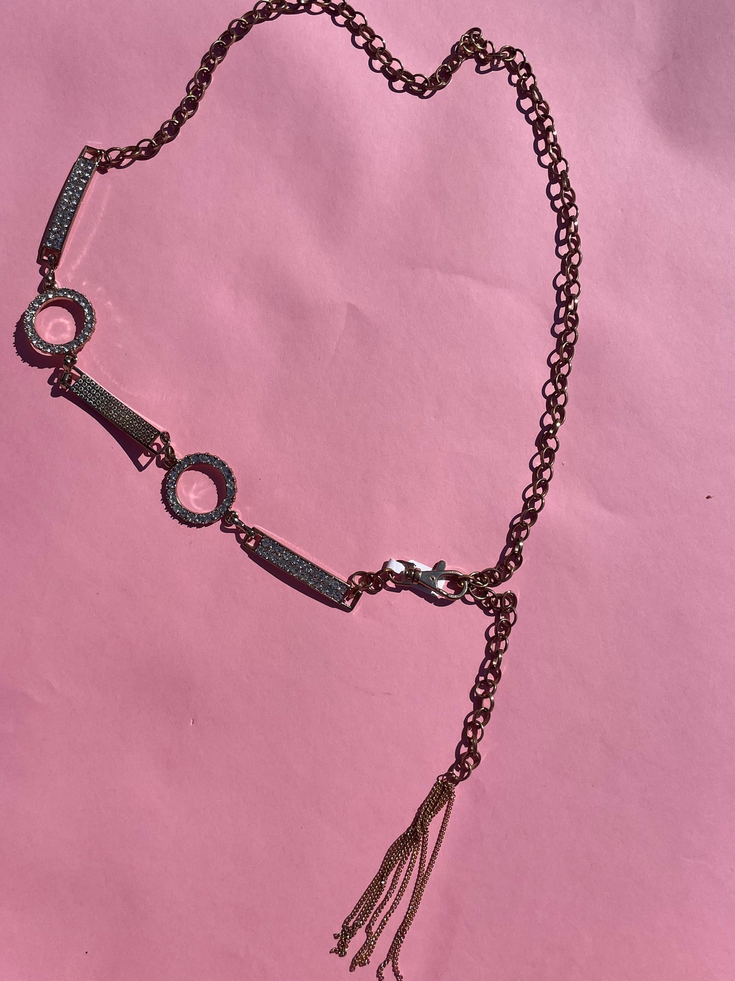 Gold Rhinestone Chain Belt