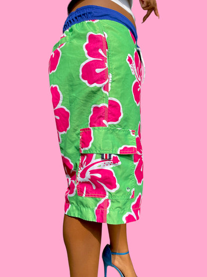 Floral Print Surfer Shorts