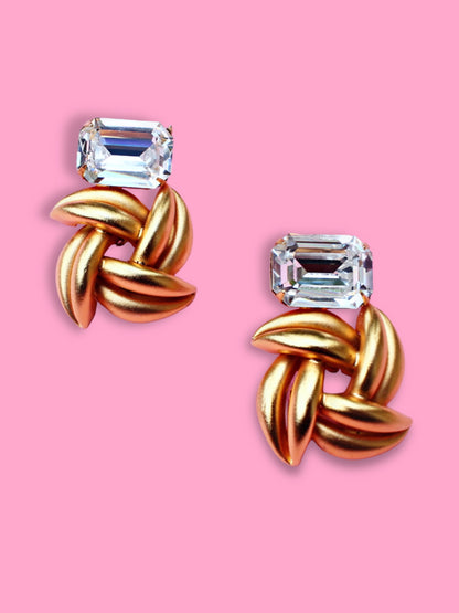 Gold Rhinestone Earrings
