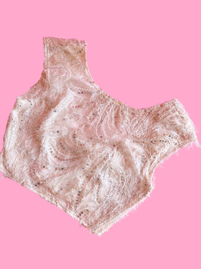 Feather Crop Top