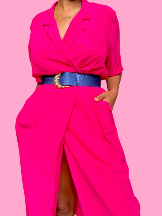 Pink Silk Dress