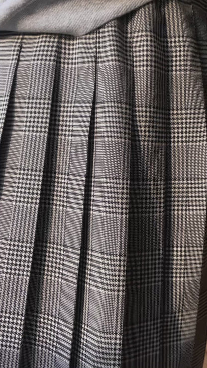 Pleated Plaid Skirt