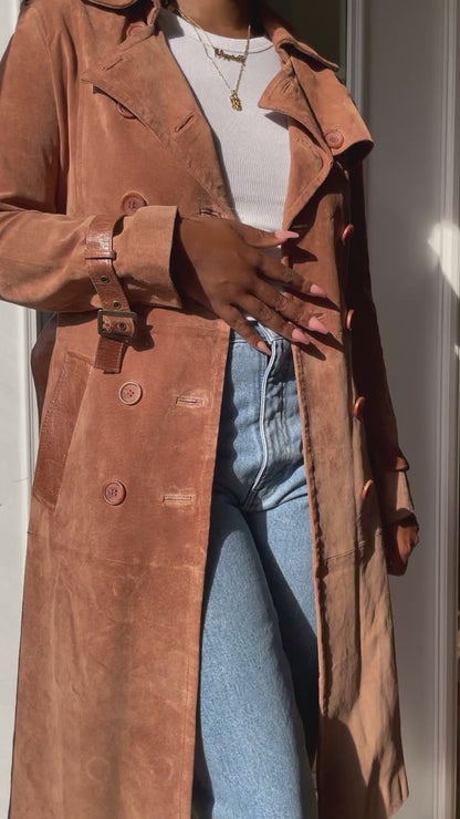 Suede Trench Coat